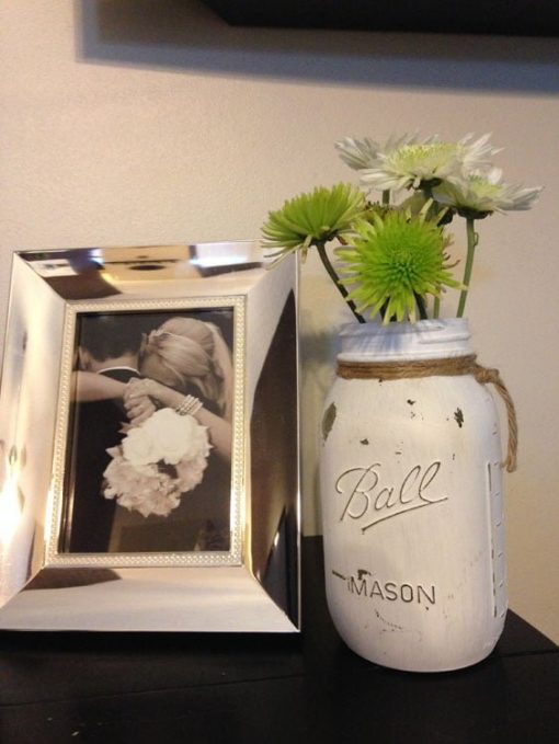 Distressed Mason Jar Flower Vases - Image 2