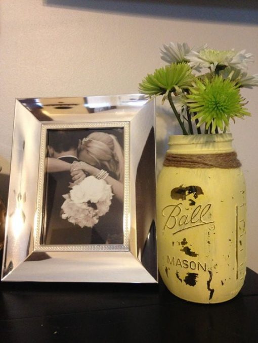 Distressed Mason Jar Flower Vases - Image 3