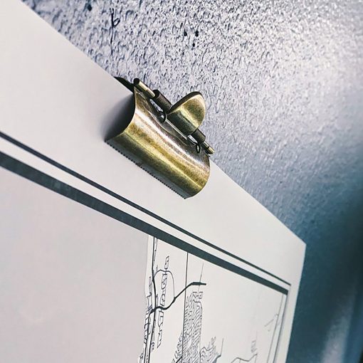 Rustic Style Small Domed Brass Clipboard Clip - Image 2