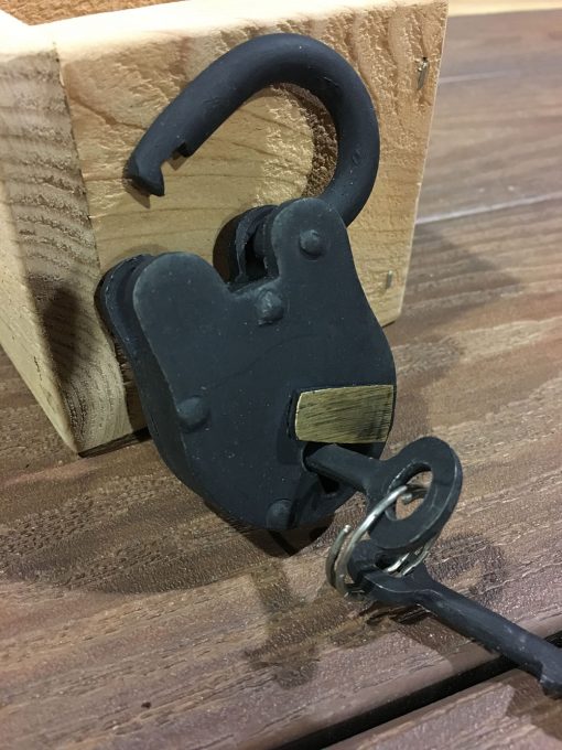 Cast Iron Lock and Skeleton Key - Image 7