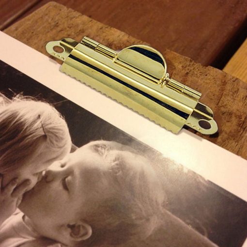 Small Brass Domed Clipboard Clip - Image 2