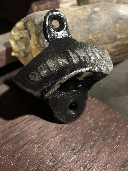 Rustic Cast Iron Bottle Opener - Black - Image 3