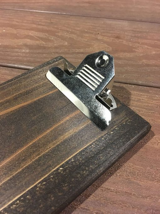Wood Menu Clipboards With Traditional Silver Clip - Hanging Clipboard - Image 3