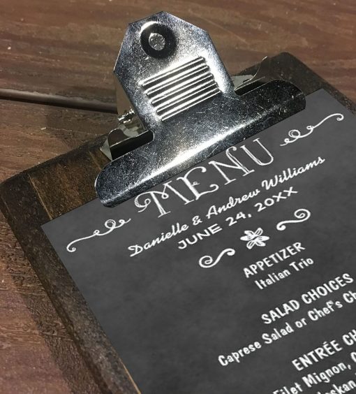 Wood Menu Clipboards With Traditional Silver Clip - Hanging Clipboard - Image 6
