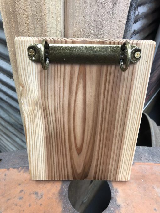 Natural Wood Clipboard with Two Ring Binder Clip - Image 2