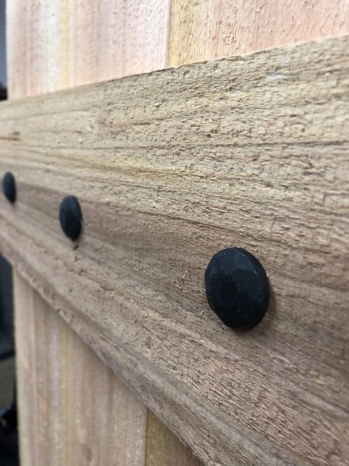 Cedar Farmhouse Style Shutters with Metal Hammered Clavos - Image 3