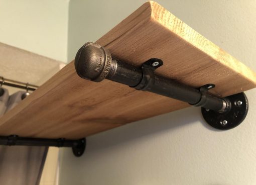 Gas Pipe and Cedar Wood Shelf - Image 3