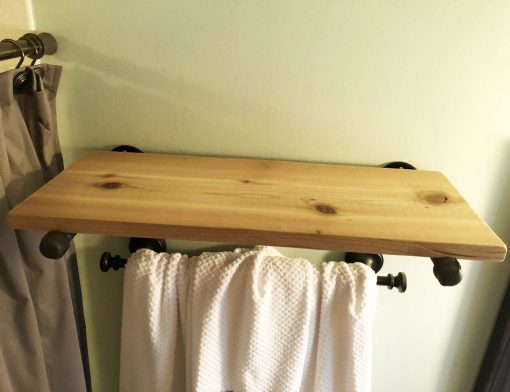 Gas Pipe and Cedar Wood Shelf - Image 6
