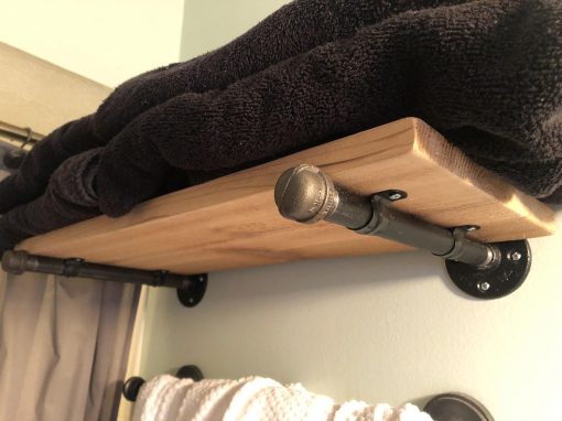 Gas Pipe and Cedar Wood Shelf - Image 5