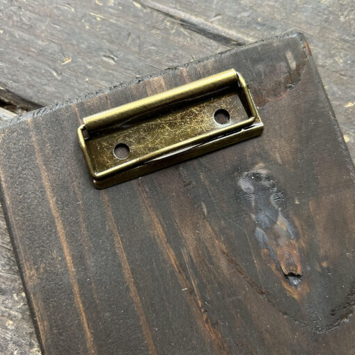 Mini Antique Brass Clipboard Clip - Image 2